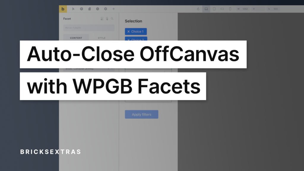 How to Auto-Close the OffCanvas when WPGridBuilder Facets are Refreshed poster image