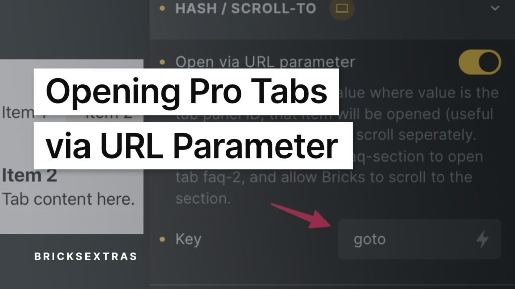 Opening Pro Tabs via URL Parameter poster image