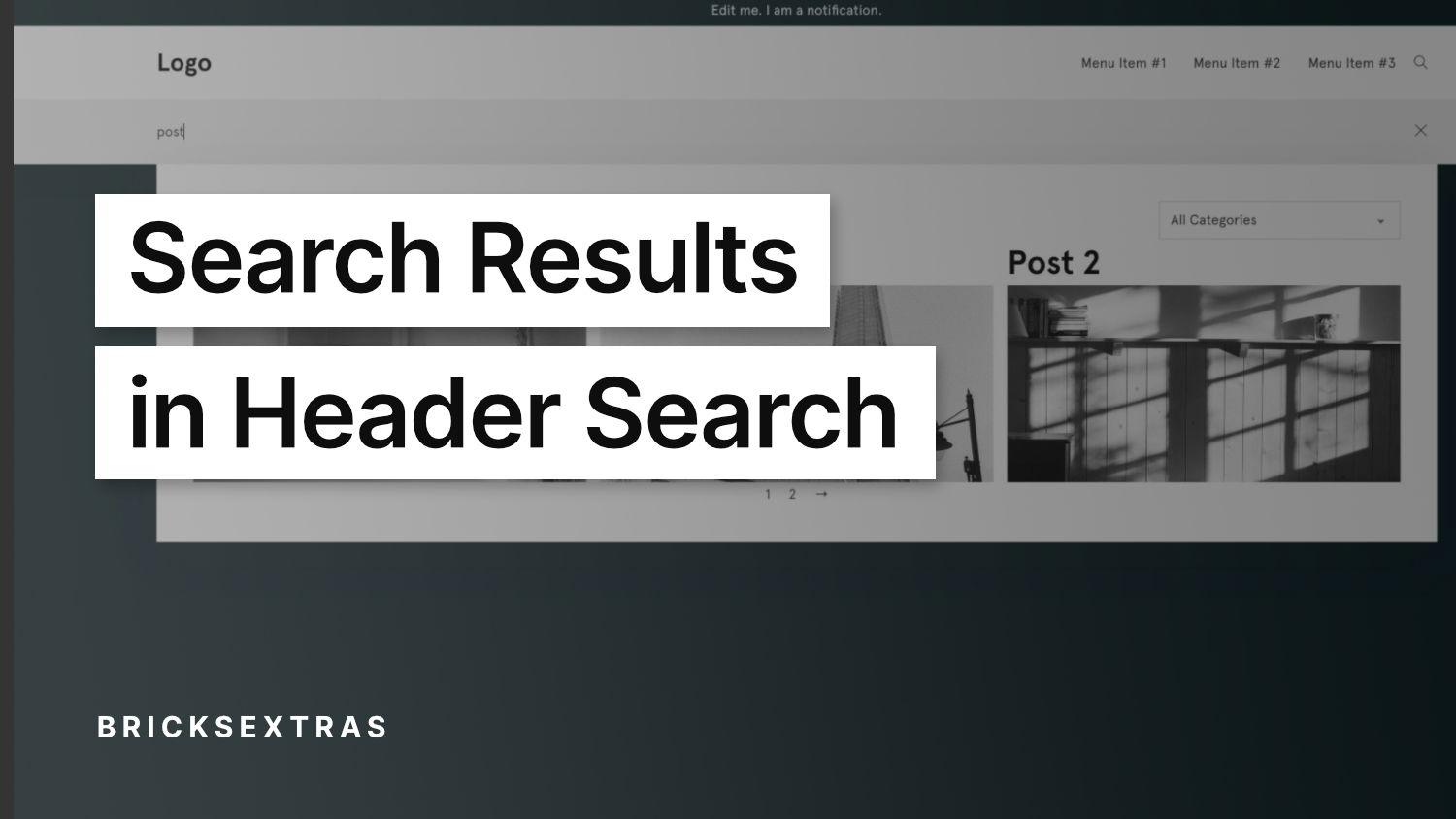 Live search results inside the Header Search Overlay